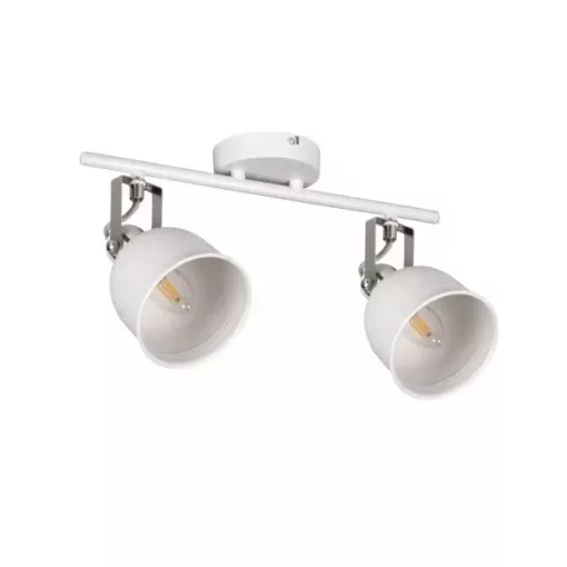 Kanlux 35643 DERATO EL-2I W-SR beltéri oldalfali/mennyezeti lámpa fehér/ezüst színben, 2db E14 foglalattal, 2x max 8W teljesítmény, IP20 védettséggel, 220-240V ( Kanlux 35643 )