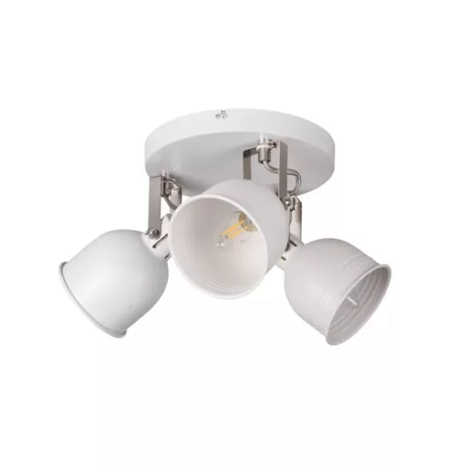 Kanlux 35645 DERATO EL-3O W-SR beltéri oldalfali/mennyezeti lámpa fehér/ezüst színben, 3db E14 foglalattal, 3 x max 8W teljesítmény, IP20 védettséggel, 220-240V ( Kanlux 35645 )