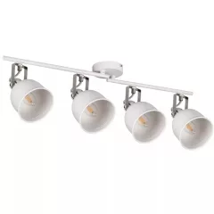   Kanlux 35647 DERATO EL-4I W-SR beltéri oldalfali/mennyezeti lámpa fehér/ezüst színben, 4db E14 foglalattal, 4x max 8W teljesítmény, IP20 védettséggel, 220-240V ( Kanlux 35647 )