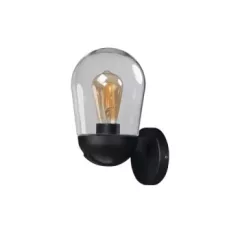   Kanlux 36532 LIEGO EL 28 UP B Cserélhető fényforrású kerti lámpatest, 15W teljesítmény, fekete színben, E27 foglalattal, IP44 védettséggel, 220-240V (Kanlux 36532)
