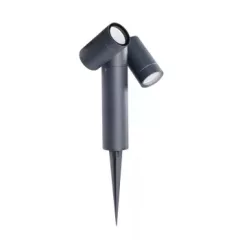   Kanlux 36560 USTI SP 2X7 GR kültéri leszúrható lámpa antracit színben, 2db GU10 foglalat, 2x max 7W teljesítmény, IP54 védettség, 220-240V ( Kanlux 36560 )