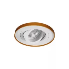   Kanlux 37168 TINY BORD DTO-W/G spot dekorációs keret, fényforrás és foglalat nélkül fehér / arany színben, IP20 védettséggel (Kanlux 37168)