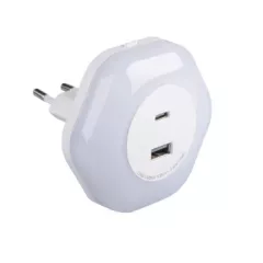   Kanlux 37397 BOLA LED 2xUSB WW W irányfény, 15W teljesítmény, 3000K, 4lm, IP20 védettséggel, fehér színben, 220-240V (Kanlux 37397)