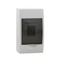  Kanlux 3830 DB104S 1X4P/SMD DB1 műanyag kiselosztó, 4 modul, 1 sor, IP40, szürke színű ajtóval, falon kívüli (Kanlux 3830)