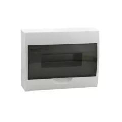   Kanlux 3833 DB112S 1X12P/SMD  DB1 műanyag kiselosztó, 12 modul, 1 sor, IP40, szürke színű ajtóval, falon kívüli (Kanlux 3833)