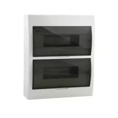  Kanlux 3835 DB212S 2X12P/SMD  DB műanyag kiselosztó, 24 modul, 2 sor, IP40, szürke színű átlátszó ajtóval, falon kívüli (Kanlux 3835)