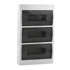   Kanlux 3836 DB312S 3x12P/SMD  DB műanyag kiselosztó, 36 modul, 3 sor, IP40, szürke színű átlátszó ajtóval, falon kívüli (Kanlux 3836)