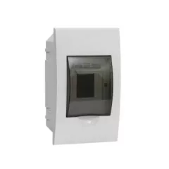   Kanlux 3840 DB104F 1X4P/FMD DB1 műanyag kiselosztó, 4 modul, 1 sor, IP40, szürke színű ajtóval, süllyesztett (Kanlux 3840)