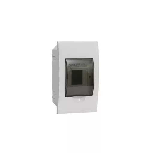 Kanlux 3840 DB104F 1X4P/FMD DB1 műanyag kiselosztó, 4 modul, 1 sor, IP40, szürke színű ajtóval, süllyesztett (Kanlux 3840)