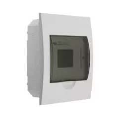   Kanlux 3841 DB106F 1X6P/FMD DB1 műanyag kiselosztó, 6 modul, 1 sor, IP40, szürke színű ajtóval, süllyesztett (Kanlux 3841)