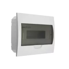  Kanlux 3843 DB112F 1X12P/FMD DB1 műanyag kiselosztó, 12 modul, 1 sor, IP40, szürke színű ajtóval, süllyesztett (Kanlux 3843)