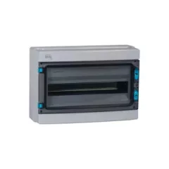  Kanlux 38453 KDB-IP65-S04T műanyag kiselosztó, 18 modul, 1 sor, PE+N sínnel, IP65, IK10, szürke színű ajtóval, falon kívüli, UV álló, 1500V AC/DC (Kanlux 38453)