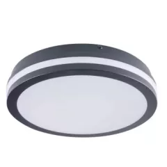   Kanlux 38784 BENO 24-30W CCT-O-SEG kerek kültéri mennyezeti/oldalfali LED lámpatest mozgásérzékelővel grafit színben, max 2850 / 3120 / 3050lm, 24 / 30W, 50000h, IP65, 3000/3500/4000K (Kanlux 38784)