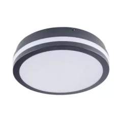   Kanlux 38789 BENO 12-18W CCT-O G kerek kültéri mennyezeti/oldalfali LED lámpatest grafit színben, max 1610 / 1740 / 1740lm, 12 / 18W, 50000h, IP65, 220-240V AC, 3000/3500/4000K (Kanlux 38789)