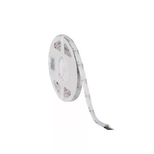 Kanlux 38916 LCOB21W/M24IP65RGBCCT LED szalag beltéri, 21W/m teljesítménnyel, 680lm/m, RGB + 3000-6100K színhőmérséklettel, 24V DC, IP65, 12mm széles - 5fm/db (Kanlux 38916)