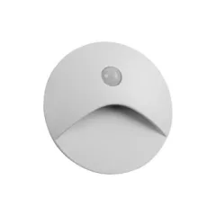   Kanlux 39123 EXIN LED PIR O W-WW kerek kültéri oldalfali süllyesztett lépcsővilágító fehér színben, 50lm, 2,5W teljesítmény, 30000h élettartammal, IP65 védettséggel, 3000K, 220-240V AC (Kanlux 39123)