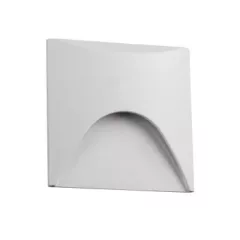   Kanlux 39126 EXIN LED L W-WW szögletes kültéri oldalfali süllyesztett lépcsővilágító fehér színben, 50lm, 2,5W teljesítmény, 30000h élettartammal, IP65 védettséggel, 3000K, 220-240V AC (Kanlux 39126)
