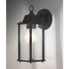   LEDVANCE LED ENDURA CLASSIC LANTERN SQ M E27 BK, kültéri, fekete dekoratív fali lámpa, 293mm magasság, IP23 ( 4058075206649 )