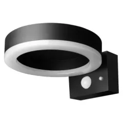   LEDVANCE LED ENDURA® STYLE SOLAR SINGLE CIRCLE kültéri fali lámpa fekete színben, 400lm, 6W, 3,2 V DC, 3000K, 70mm magasság, IP44 ( 4058075392762 )