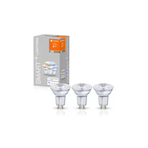 LEDVANCE SMART+ LED fényforrás (izzó), spot forma (PAR16), GU10 foglalat, 5W, 350lm, változtatható színhőmérséklet (2700-6500K) 3db-os csomag ( 4058075486034 )