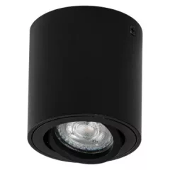   LEDVANCE LED SPOT SURFACE beltéri felületre szerelhető lámpatest fekete színben, IP20, kör alakú, átmérő: 80 mm, magasság: 95 mm, GU10, fényforrás nélkül (max. 7 W GU10) ( 4058075758629 )