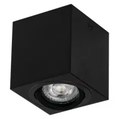   LEDVANCE LED SPOT SURFACE beltéri felületre szerelhető lámpatest fekete színben, IP20, szögletes, méret: 80 × 80 × 95 mm, GU10, fényforrás nélkül (max. 7 W GU10) ( 4058075758681 )