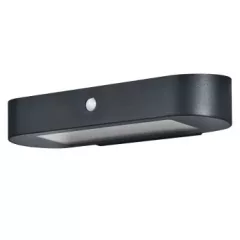   LEDVANCE LED Endura Style solar WALL Sensor kültéri napelemes fali lámpatest mozgásérzékelővel fekete színben, 540lm, 6W, IP44, 3000K, 7,4V, hossz: 340mm ( 4058075766228 )