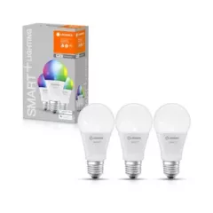   LEDVANCE SMART+ WIFI vezérlésű LED fényforrás (izzó) Classic forma, E27 foglalat, 9W, 806lm, RGBW változtatható színhőmérséklet, állítható (2700–6500 K)) 3db-os csomag ( 4058075778870 )