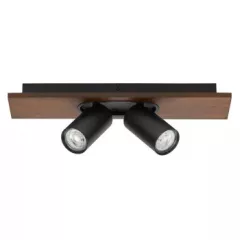   LEDVANCE LED DECOR SPOT MERCURY BLACK mennyezetre szerelhető állítható SPOT lámpa fadekor/fekete színben, 460lm, 6,8W, IP20, 2700K, méret: 100 × 400 × 142 mm (szél. × hossz × mag.), GU10, fényforrással szállítva ( 4058075828063 )