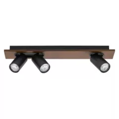   LEDVANCE LED DECOR SPOT MERCURY BLACK mennyezetre szerelhető állítható SPOT lámpa fadekor/fekete színben, 690lm, 10,2W, IP20, 2700K, méret: 100 × 520 × 142 mm (szél. × hossz × mag.), GU10, fényforrással szállítva ( 4058075828087 )