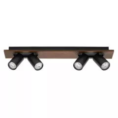   LEDVANCE LED DECOR SPOT MERCURY BLACK mennyezetre szerelhető állítható SPOT lámpa fadekor/fekete színben, 920lm, 13,6W, IP20, 2700K, méret: 100 × 600 × 142 mm (szél. × hossz × mag.), GU10, fényforrással szállítva ( 4058075828100 )