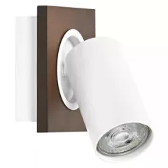   LEDVANCE LED DECOR SPOT MERCURY WHITE mennyezetre szerelhető állítható SPOT lámpa fehér/fadekor színben, 230lm, 3,4W, IP20, 2700K, méret: 102 × 110 × 143,5 mm (szél. × hossz × mag.), GU10, fényforrással szállítva ( 4058075833555 )