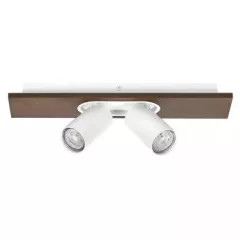   LEDVANCE LED DECOR SPOT MERCURY WHITE mennyezetre szerelhető állítható SPOT lámpa fehér/fadekor színben, 460lm, 6,8W, IP20, 2700K, méret: 100 × 400 × 142 mm (szél. × hossz × mag.), GU10, fényforrással szállítva ( 4058075833579 )