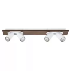   LEDVANCE LED DECOR SPOT MERCURY WHITE mennyezetre szerelhető állítható SPOT lámpa fehér/fadekor színben, 920lm, 13,6W, IP20, 2700K, méret: 100 × 600 × 142 mm (szél. × hossz × mag.), GU10, fényforrással szállítva ( 4058075833616 )
