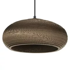   LEDVANCE Decor Cardboard Drop Pendant beltéri kartonpapír függesztett lámpatest barna színben, IP20, átmérő: 1250mm, E27 ( 4058075837041 )