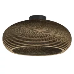   LEDVANCE Decor Cardboard Drop Ceiling beltéri mennyezeti kartonpapír lámpatest barna színben, IP20, átmérő: 205mm, E27 ( 4058075837089 )