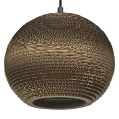   LEDVANCE Decor Cardboard Ball Pendant beltéri kartonpapír függesztett lámpatest barna színben, átmérő: 260mm, IP20, E27 ( 4058075837102 )