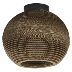   LEDVANCE Decor Cardboard Ball Ceiling beltéri mennyezeti kartonpapír lámpatest barna színben, IP20, átmérő: 230mm, E27 ( 4058075837126 )