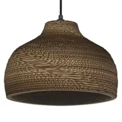   LEDVANCE Decor Cardboard Hat Pendant beltéri kartonpapír függesztett lámpatest barna színben, IP20, átmérő: 1320mm, E27 ( 4058075837201 )