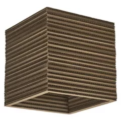   LEDVANCE Decor Cardboard Square Ceiling beltéri mennyezeti szögletes lámpatest barna színben, 260mm magasság, IP20, E27 ( 4058075837409 )