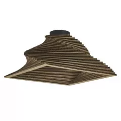   LEDVANCE Decor Cardboard Square Ceiling Turn beltéri mennyezeti szögletes lámpatest barna színben, 225mm magasság, IP20, E27 ( 4058075837461 )