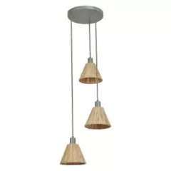   LEDVANCE LED Decor Raffia beltéri mennyezeti/függesztett lámpatest barna/zöld színben, átmérő: 430mm, IP20, E27 ( 4058075838192 )