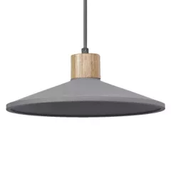   LEDVANCE Decor Concrete beltéri mennyezeti/függesztett lámpatest sötétszürke/fadekor színben, átmérő: 320mm, IP20, E27 ( 4058075838321 )