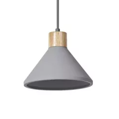   LEDVANCE Decor Concrete beltéri mennyezeti/függesztett lámpatest sötétszürke/fadekor színben, átmérő: 220mm, IP20, E27 ( 4058075838345 )