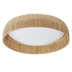   LEDVANCE Decor Bamboo Paper Ceiling beltéri bambuszpapír búrás kerek mennyezeti lámpatest barna színben, 1150lm, 28W, IP20, 3000K, átmérő: 130mm ( 4058075840744 )