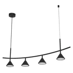   LEDVANCE LED Decor Fuji beltéri mennyezeti/függesztett lámpatest fekete színben, 620lm, 16W, IP20, 3000K, hossz: 1205mm ( 4058075841864 )