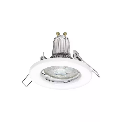 LEDVANCE LED SPOT SET RECESS ESSENTIAL GU10 beltéri süllyesztett lámpatest fehér színben, 5db/csomag, 230lm, 2,6W, IP20, 2700K, átmérő: 95mm 5db-os csomag ( 4099854103667 )