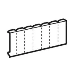   Legrand 001662 Modultakaró, fehér RAL 9003 félmodulos osztásokkal, 13 modul széles ( Legrand 001662 )