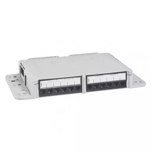 Legrand 033796 üres moduláris patch doboz 12xRJ45 LCS3 port fogadására szürke LCS3 ( Legrand 033796 )