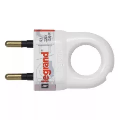  Legrand 050162 2P csatlakozódugó 6A, fehér műanyag ( Legrand 050162 )
